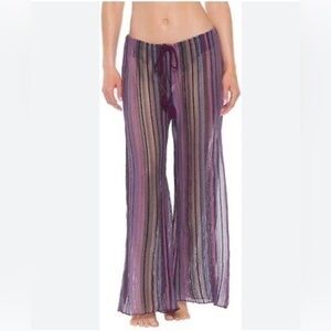 BEECA PIERSIDE WIDE LEG PULL ON SWIM  BOTTOMS  WITH SLIT SIZE SMALL NWT